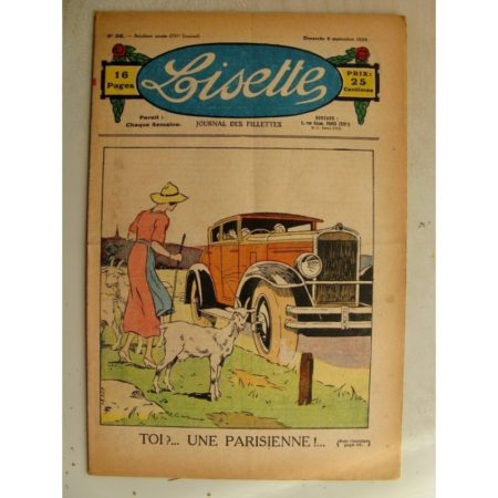 LISETTE n°36 (6 septembre 1936) La parisienne