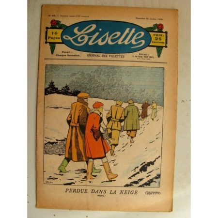 LISETTE  n°43 (25 octobre 1936) Perdue dans la neige (Louis Maîtrejean)