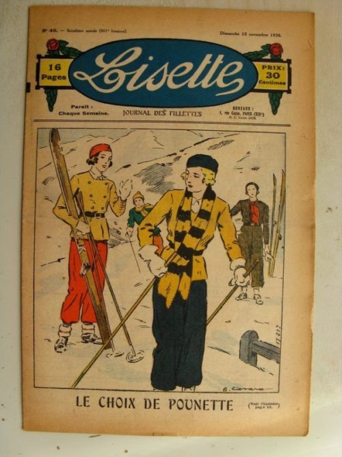 LISETTE  n°46 (15 novembre 1936) Le choix de Pounette – Marie Anne et Anne-Marie (Davine – Blanche Dumoulin)