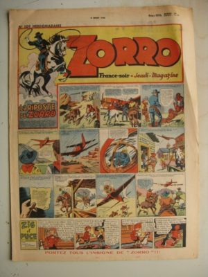 ZORRO JEUDI MAGAZINE N°109 (4 juillet 1948) Editions Chapelle