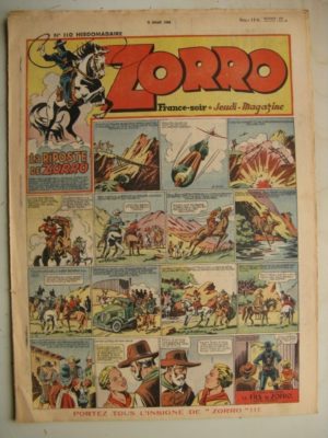 ZORRO JEUDI MAGAZINE N°110 (11 juillet 1948) Editions Chapelle