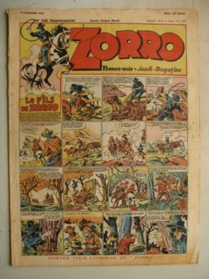 ZORRO JEUDI MAGAZINE N°120 (19 septembre 1948) Editions Chapelle