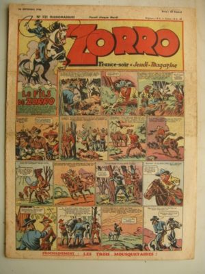 ZORRO JEUDI MAGAZINE N°121 (26 septembre 1948) Editions Chapelle