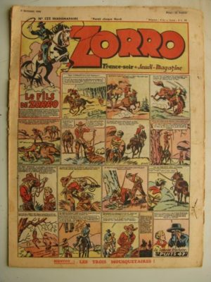 ZORRO JEUDI MAGAZINE N°122 (3 octobre 1948) Editions Chapelle