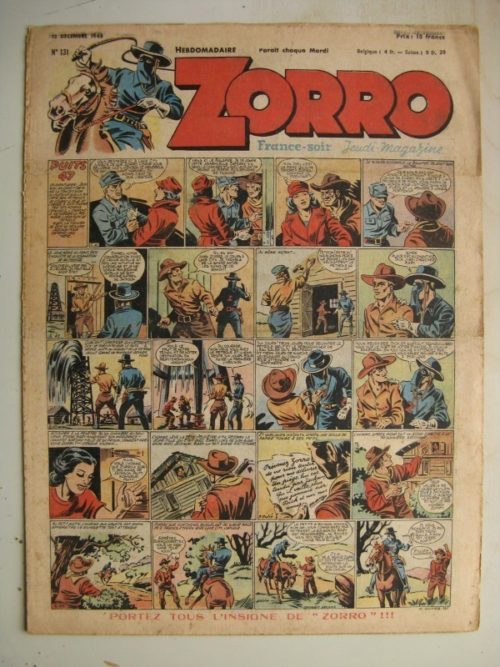 ZORRO JEUDI MAGAZINE N°131 (12 décembre 1948) Editions Chapelle