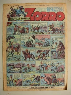ZORRO JEUDI MAGAZINE N°221 (3 septembre 1950) Editions Chapelle