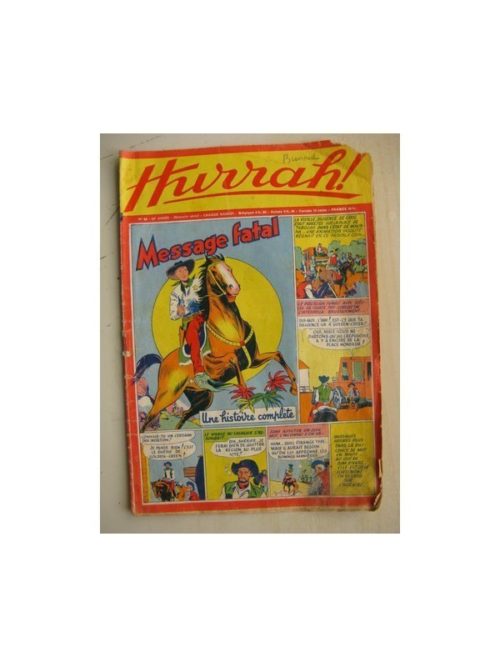 HURRAH N°62 (25 décembre 1954) Editions Mondiales