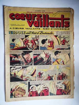 COEURS VAILLANTS N°49 (FLEURUS 1948) Tintin le Temple du Soleil