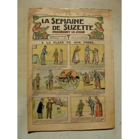 La Semaine de Suzette 11e année n°21 (1915) A la place de son frère (Léonce Burret)