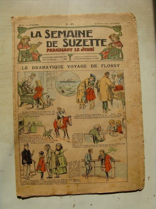 La Semaine de Suzette 11e année n°37 (1915) Le voyage de Flossy (Pinchon) Bleuette (Robe anglaise)
