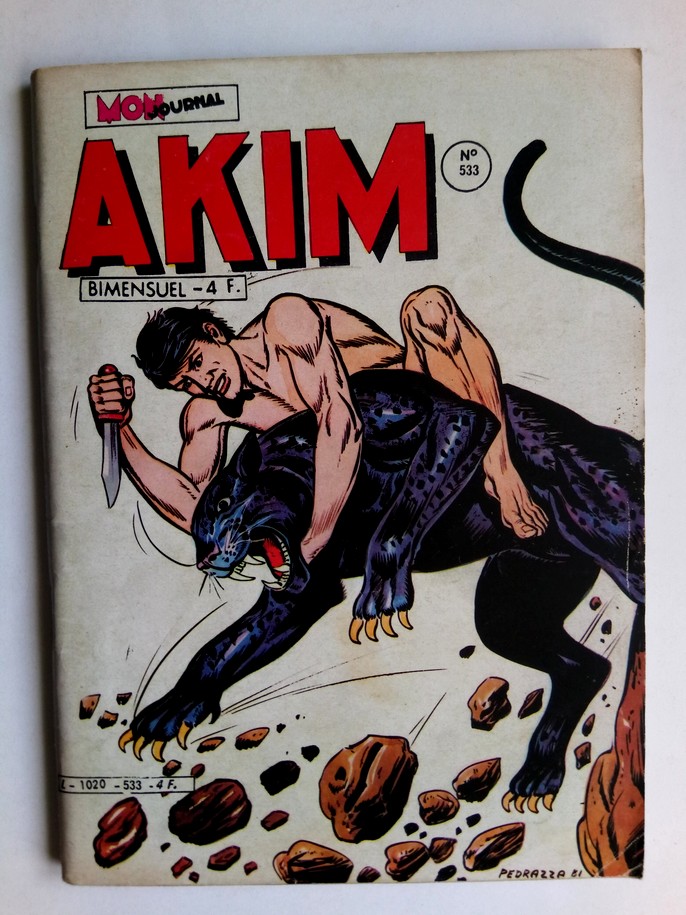 BD AKIM N°533 Les hommes-singes - Editions MON JOURNAL 1981