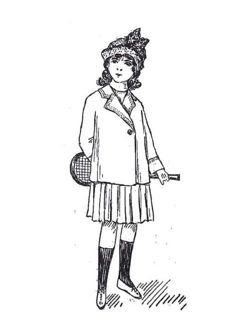 PATRON POUR HABILLER LA POUPEE BLEUETTE – Costume de tennis 1913 (311)