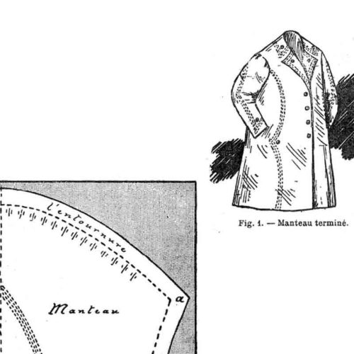 PATRON POUR HABILLER LA POUPEE BLEUETTE – Manteau d’hiver 1910 (209)