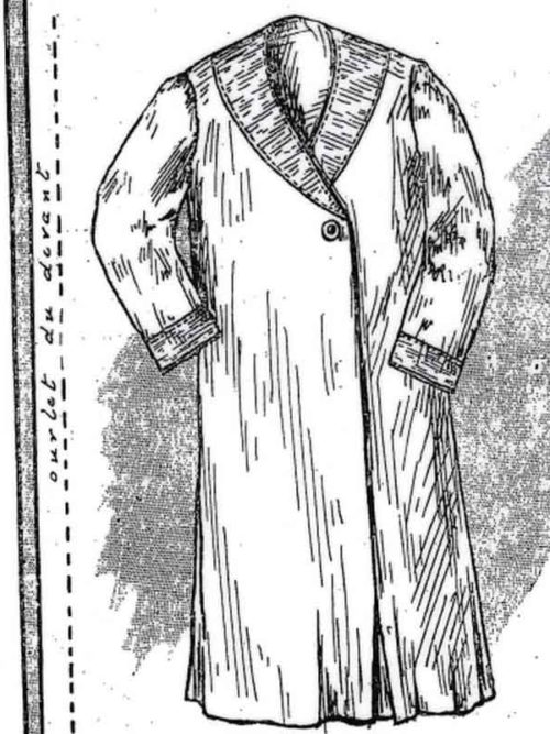 PATRON POUR HABILLER LA POUPEE BLEUETTE – Robe de chambre 1913 (319)