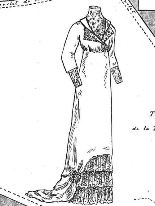 PATRON POUR HABILLER LA POUPEE BLEUETTE – Robe de mariée 1912 (288)