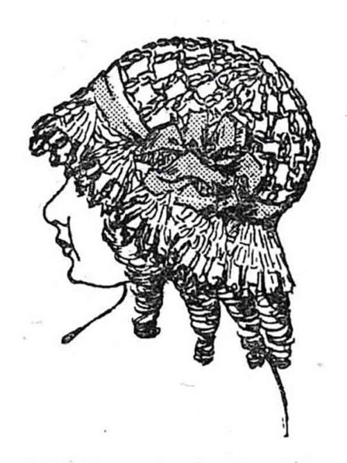 PATRON POUR HABILLER LA POUPEE BLEUETTE – Petit chapeau en laine 1916 (382)