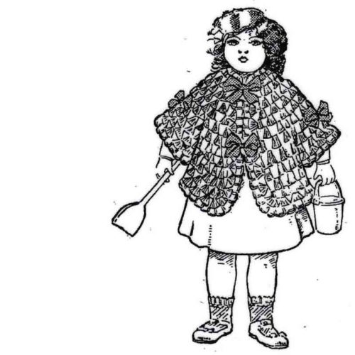 PATRON POUR HABILLER LA POUPEE BLEUETTE – Petit vêtement en laine 1916 (390)