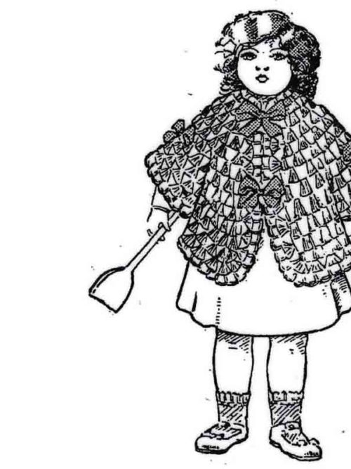PATRON POUR HABILLER LA POUPEE BLEUETTE – Petit vêtement en laine 1916 (390)