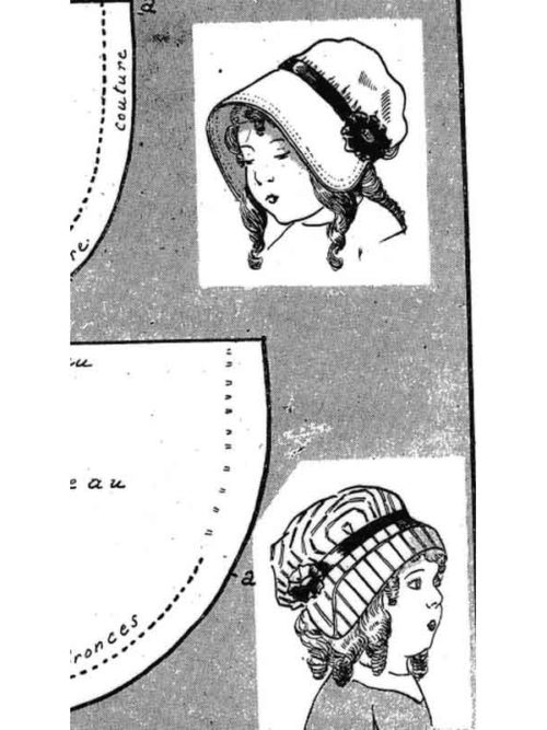 PATRON POUR HABILLER LA POUPEE BLEUETTE – Chapeau d’été 1916 (392)