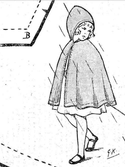 PATRON POUR HABILLER LA POUPEE BLEUETTE – Manteau de pluie 1917 (429)