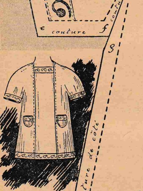 PATRON POUR HABILLER LA POUPEE BLEUETTE – Robe d’été 1911 (226)