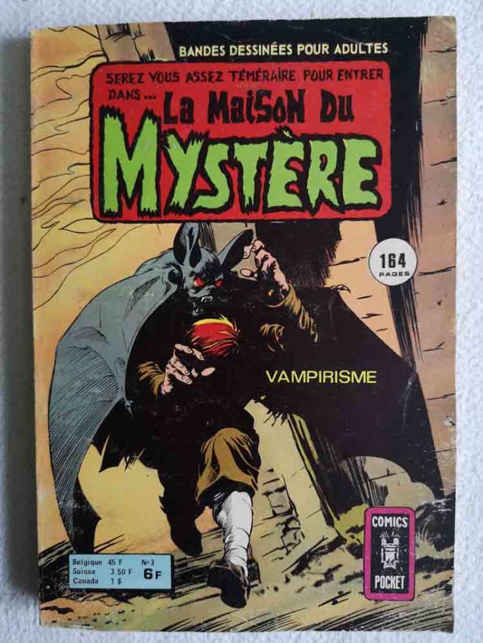 LA MAISON DU MYSTERE N°3 - Vampirisme - ARTIMA COMICS POCKET 1976