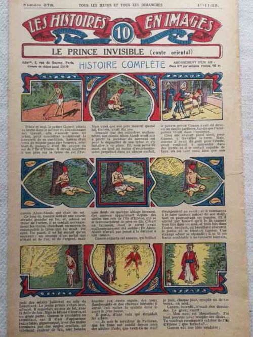 LES HISTOIRES EN IMAGES N°278 Le prince invisible (conte oriental, trône, magie)