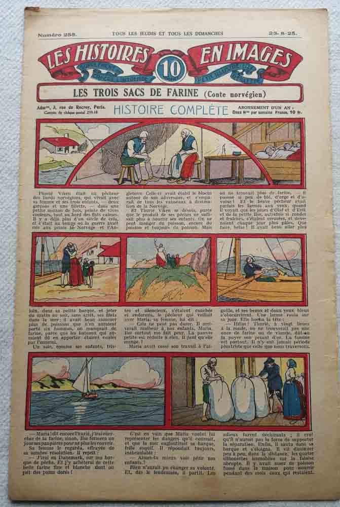 LES HISTOIRES EN IMAGES N°258 Les trois sacs de farine (conte Norvégien, famine)