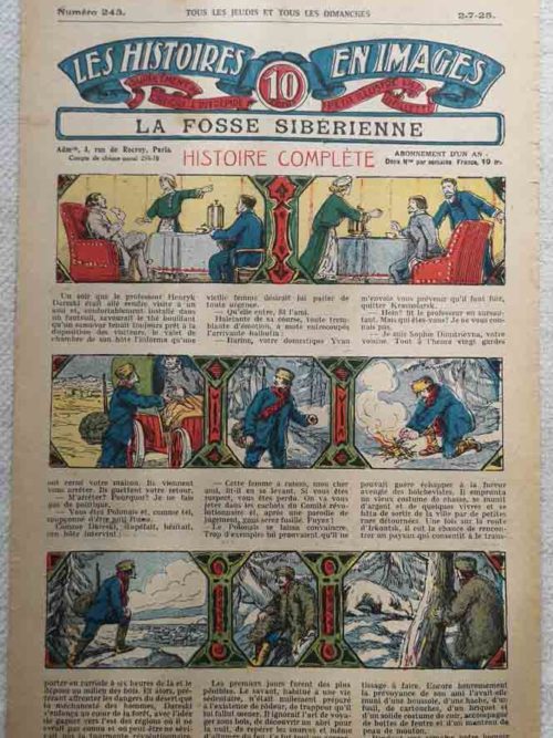 LES HISTOIRES EN IMAGES N°243 La fosse Sibérienne (2 juillet 1925)