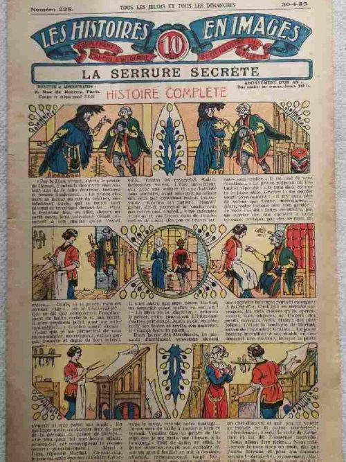 LES HISTOIRES EN IMAGES n°225 – La serrure secrète (vol, trésor) SPE 1925