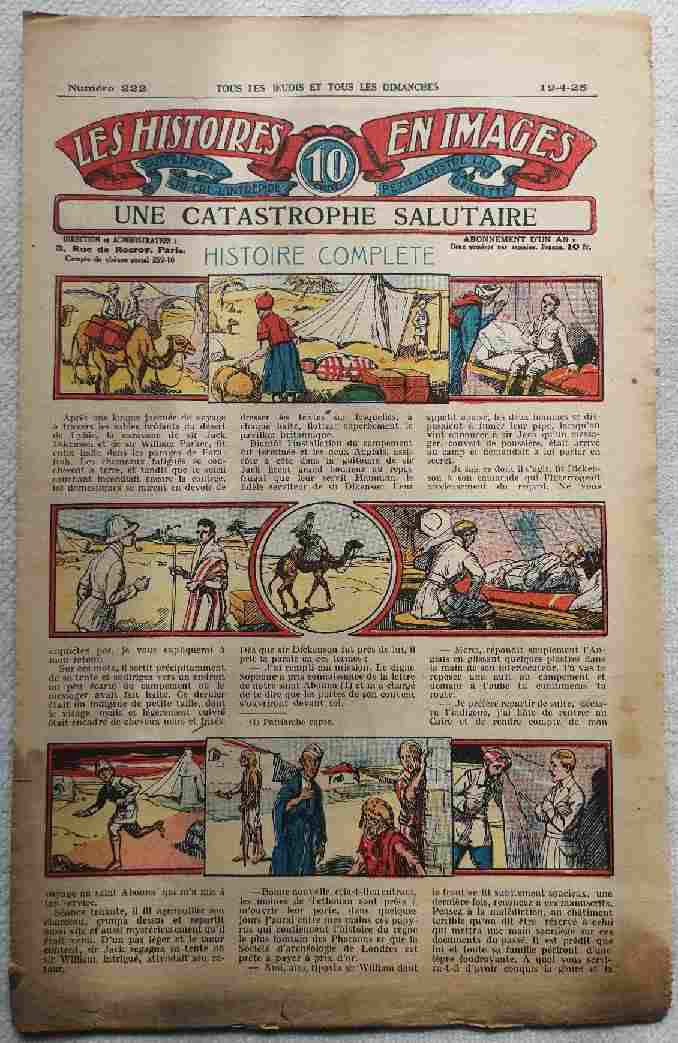 LES HISTOIRES EN IMAGES n°222 - Une catastrophe salutaire (Archéologue, Orient, manuscrit ancien, malédiction)
