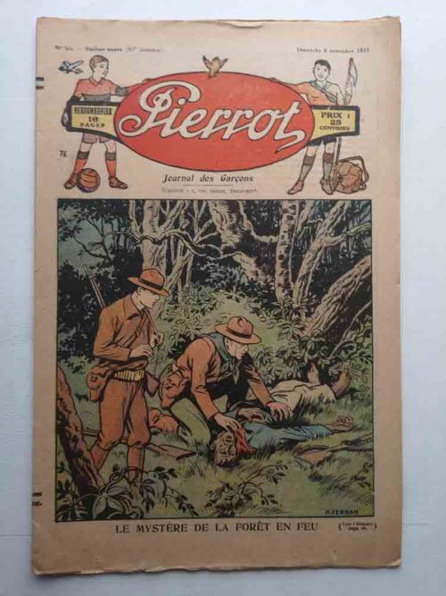 PIERROT 6e année n°45 – Le Mystère de la forêt en feu (Henri Ferran) Montsouris 1931