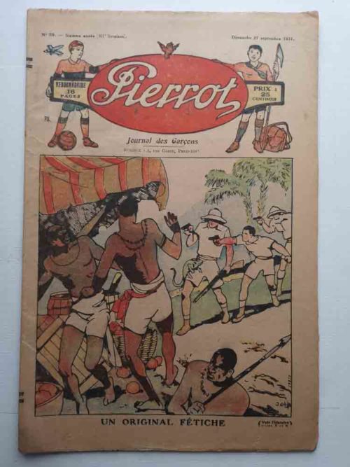PIERROT 6e année n°39 –  Un original fétiche – Montsouris 1931