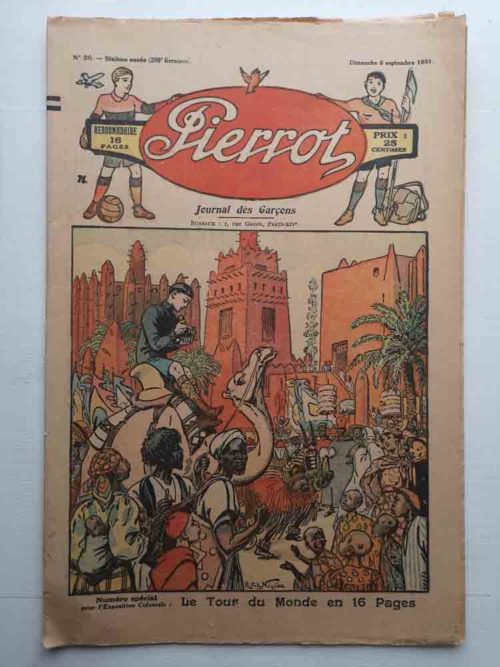 PIERROT 6e année n°36 – Le Tour du monde en 16 pages (Raymond de la Nezière) Montsouris 1931