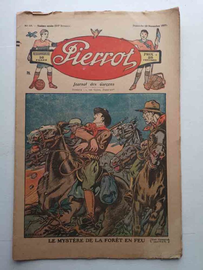 PIERROT 6e année n°48 - Le Mystère de la forêt en feu (Henri Ferran) Montsouris 1931