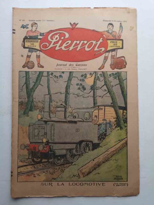 PIERROT 6e année n°49 Sur la locomotive (Le Rallic)  Montsouris 1931