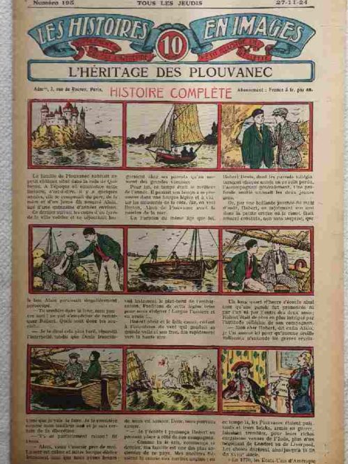 LES HISTOIRES EN IMAGES n°195 – L’héritage des Plouvanec (Bretagne – Marins) SPE 1924