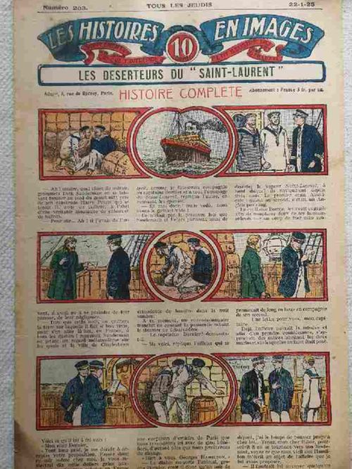 LES HISTOIRES EN IMAGES N°203 – Les déserteurs du Saint Laurent (Marins – Voleurs) SPE 1925