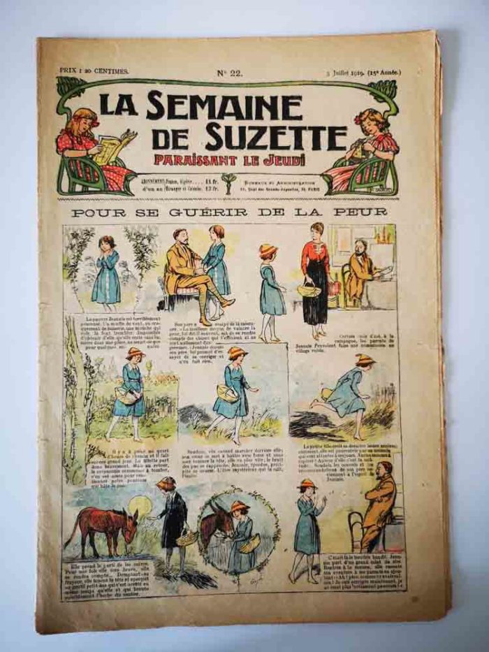 La Semaine de Suzette 15e année n°22 (1919) - Guérir de la peur - Bleuette (Manteau Américain)