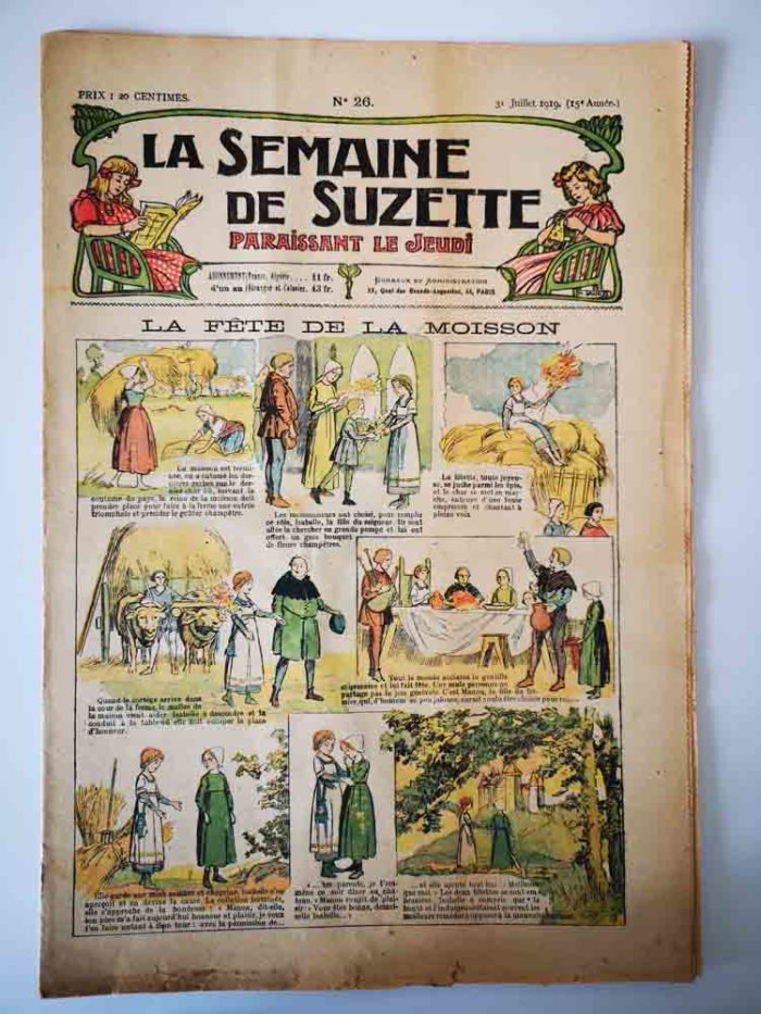 La Semaine de Suzette 15e année n°26 (1919) - La Fête de la Moisson (dessins de Guydo)