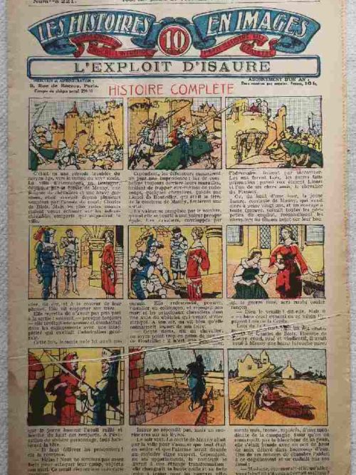 LES HISTOIRES EN IMAGES n°221 L’exploit d’Isaure (Moyen Âge – Chevaliers) SPE 1925