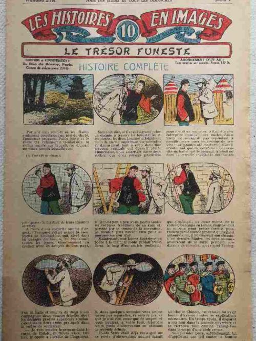 LES HISTOIRES EN IMAGES n°218 Le trésor funeste (Chine – Asie – Bonzes – explorateur) SPE 1925