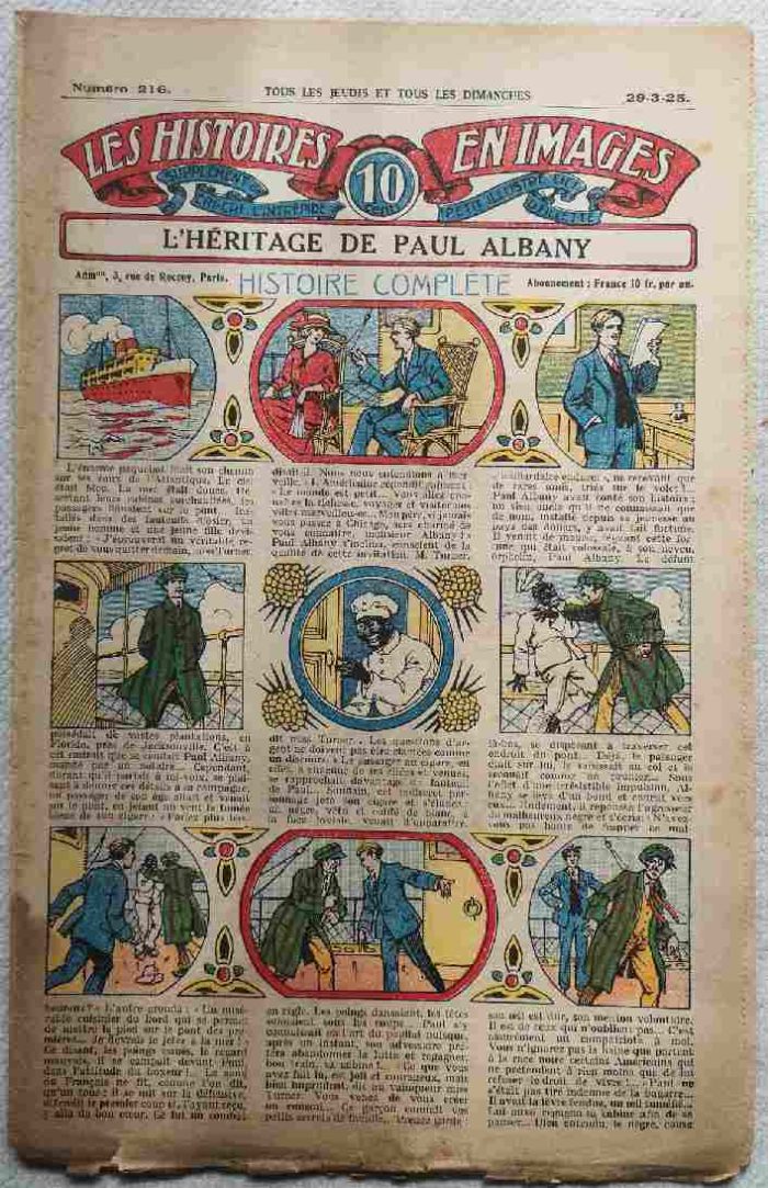 LES HISTOIRES EN IMAGES n°216 L'héritage de Paul Albany (Amérique - succession) SPE 1925
