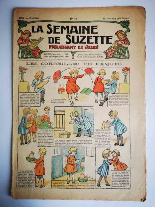 La Semaine de Suzette 15e année n°11 (1919) – Corbeilles de Pâques – Bleuette receveuse de tramway