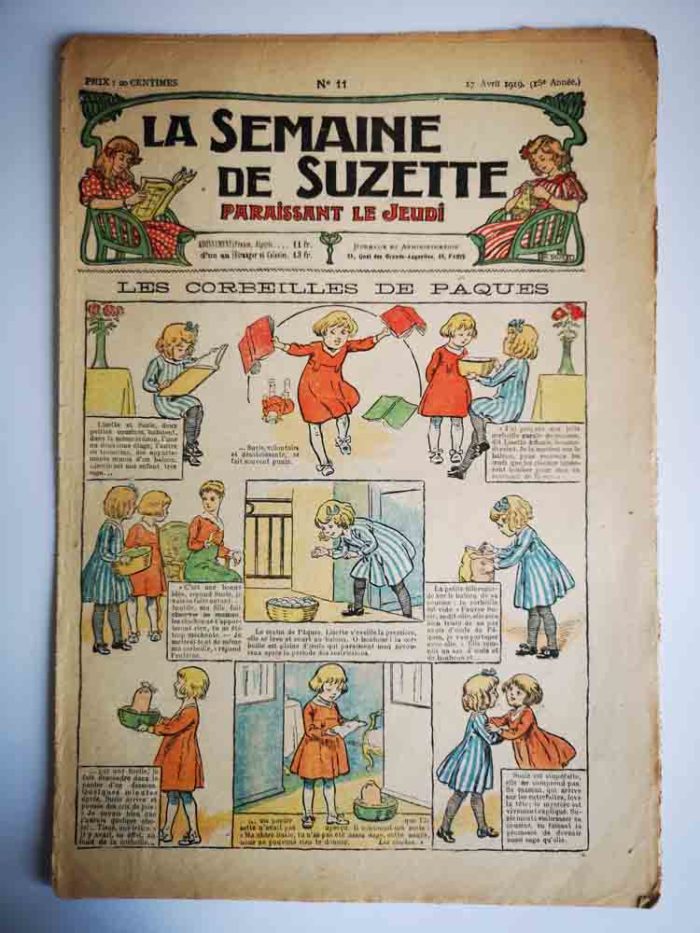 La Semaine de Suzette 15e année n°11 (1919) - Corbeilles de Pâques - Bleuette receveuse de tramway