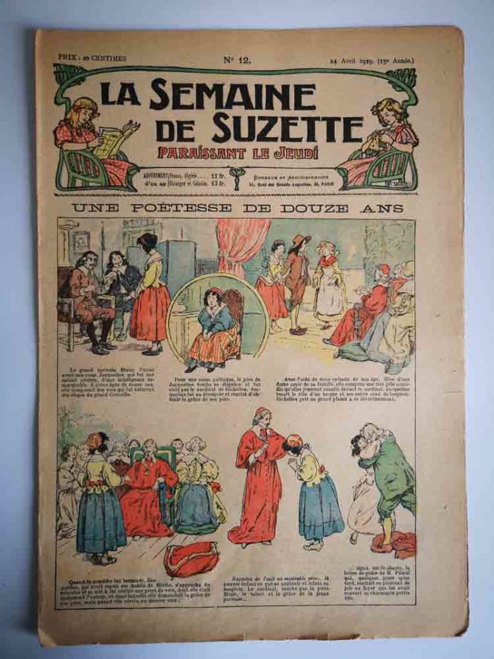 La Semaine de Suzette 15e année n°12 (1919) - Une poétesse de douze ans - Bleuette (Robe de dessous)