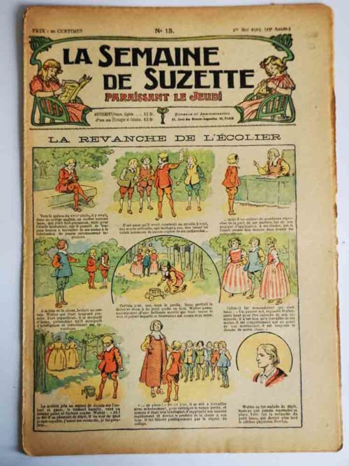 La Semaine de Suzette 15e année n°13 (1919) – La revanche de l’écolier Isaac Newton