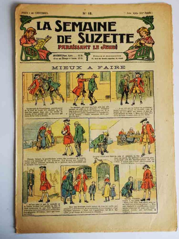 La Semaine de Suzette 15e année n°18 (1919) - La générosité du marquis de Grandchamp