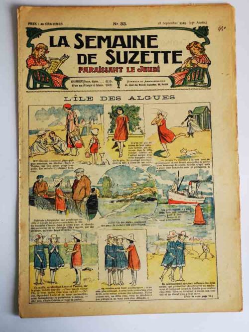 La Semaine de Suzette 15e année n°33 (1919) – L’île des algues – Bleuette (vêtement de pluie)