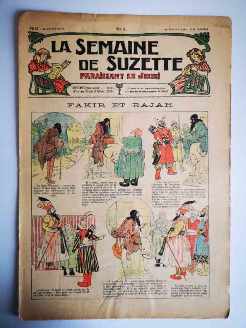 La Semaine de Suzette 15e année n°4 (1919) – Fakir et Rajah (Inde) Bleuette (costume de marin)